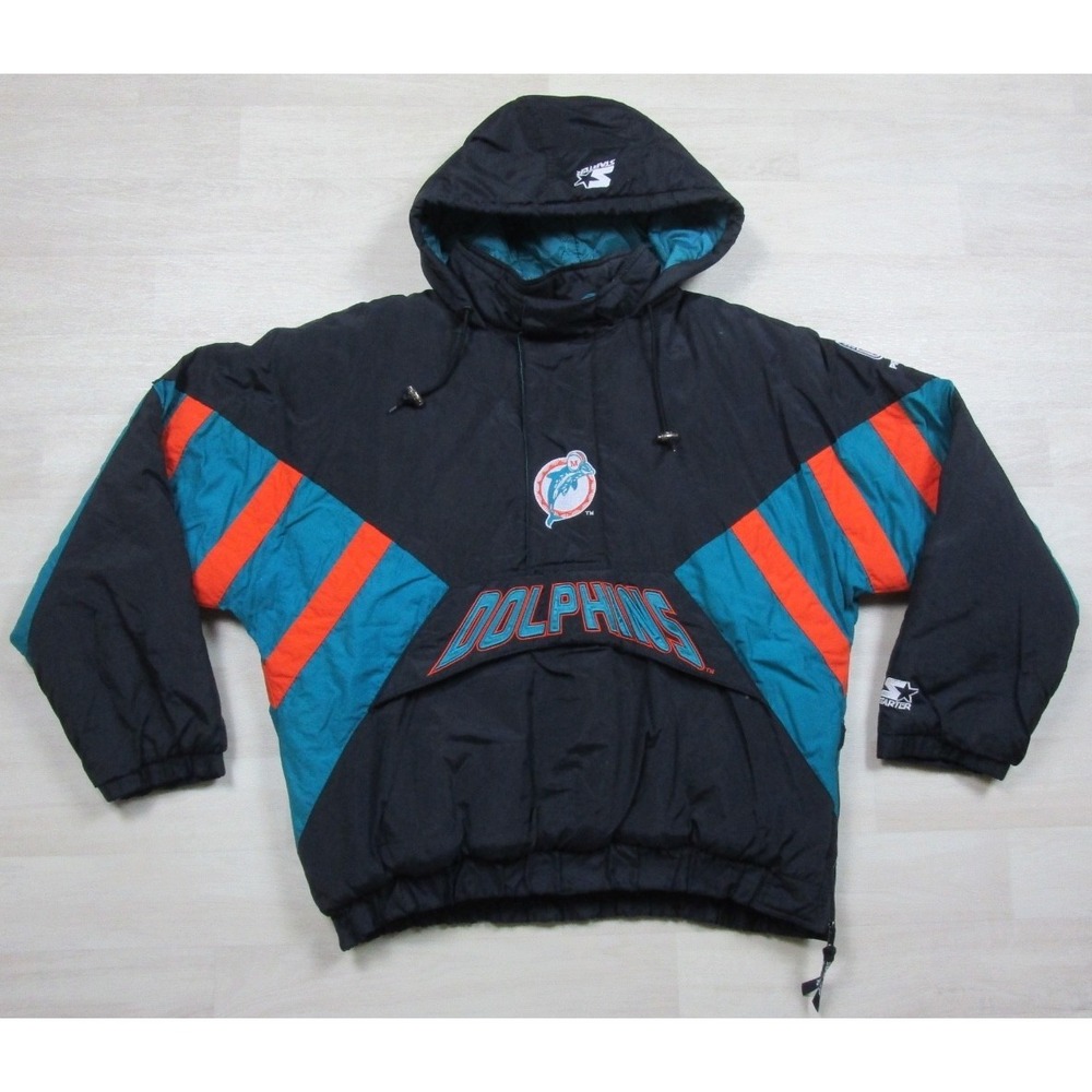Miami Dolphins NFL Vintage 90s Starter Pro Line Puffer Coat‎ Jacket XL See Pics